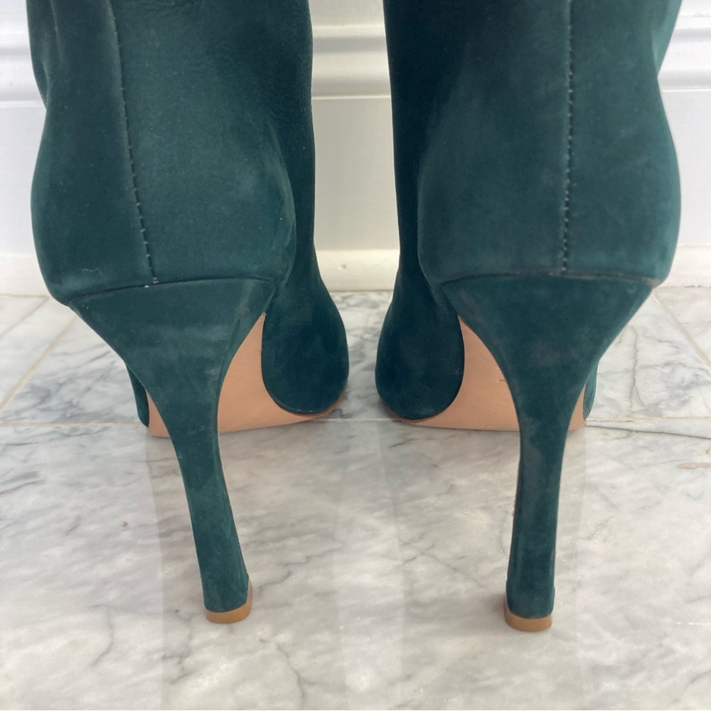 SCHUTZ Maryana Green Suede Tall Boots - Picture 4 of 11